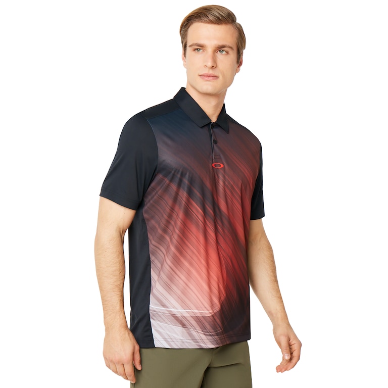 Exploded Ellipse Golf Polo Short Sleeve - Blackout