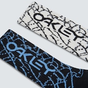 Crackle Printed Socks - Black Crackle Print