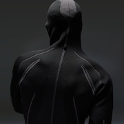Latitude Veil 3D Knitted Hoodie - Pitch Black