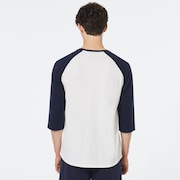 Relax Raglan 3/4 Tee - White/Blue