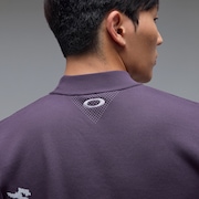 Skull Bold Sweater Mock Shirt - Rusted Purple