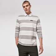 Drop Kick Rugby Polo - Stone Gray Stripes