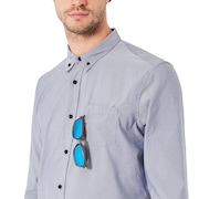 LS Solid Woven Shirt - Fathom