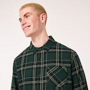 Podium Plaid Ls Flannel - Black/Green