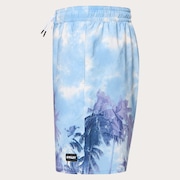 Canary Palms Rc 18" Beachshort - Palms Clouds Light Blue