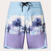 Palm Florals Rc 19” Boardshort - Stonewash Blue