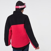 TNP Women's Sherpa Fleece - Black/Rubine