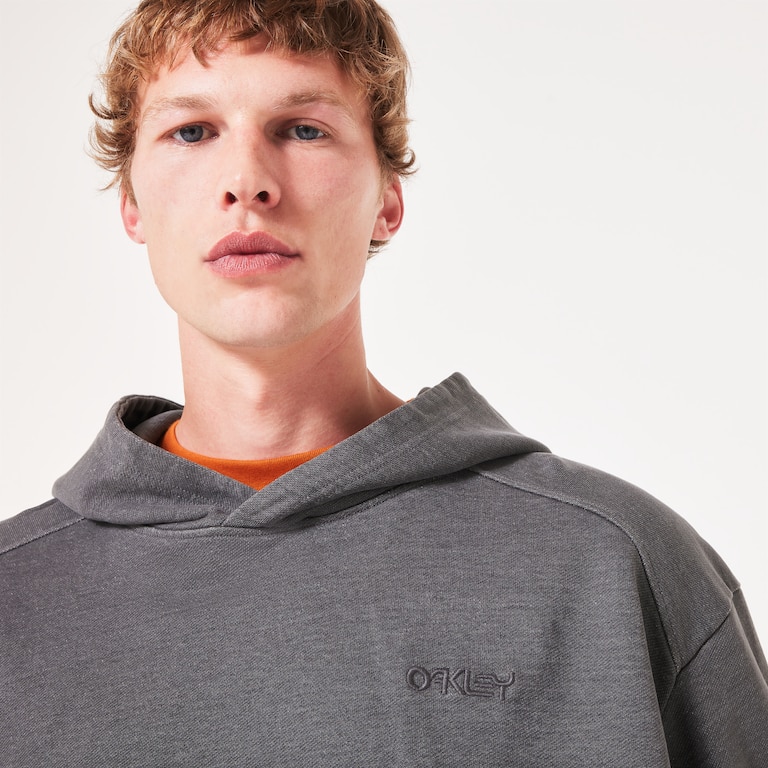 Indigo Side Zip Hoodie - Bleached Grey