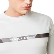 Camou Stripe Logo Rashguard - Light Gray