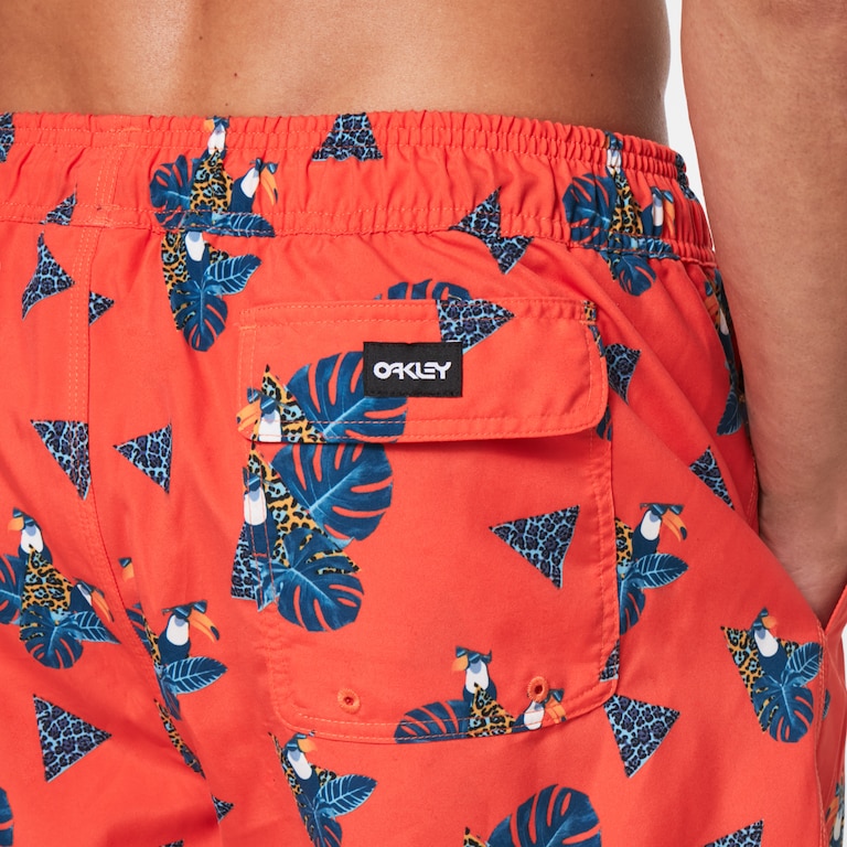 Toucan Tropics 16 Beach Short - Toucan Magma Orange