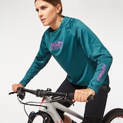 Wmns  Factory Pilot LS Jersey - Bayberry