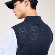 Skull Spotted Jacquard Vest - Midnight Blue