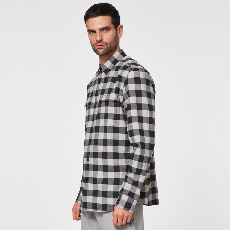 Checkered Ridge Long Sleeve - Stone Gray