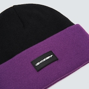 Tc Stretch Logo Beanie - Blackout/Ultra Purple