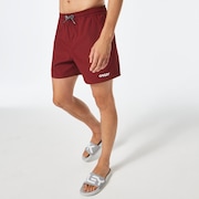 Seersucker 16" Beach Short - Iron Red