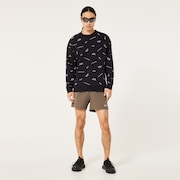 Foundational Fleece LS Crew 3.0 - Black Print