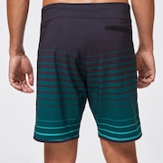 Shades 19 Boardshort - Black/Green Stripes