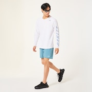 Slant Logo Print L/S Tee 12.0 - White