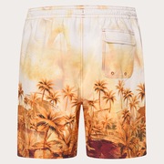 Canary Palms Rc 18" Beachshort - Palm Print Grenache