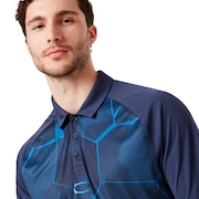 Mirror Graphic Polo - Foggy Blue
