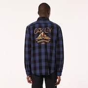 Oakley Terraformic LS Button Down in Black/Blue Check | Oakley
