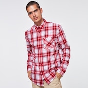 Essential Plus LT Flannel LS - Deep Red Check