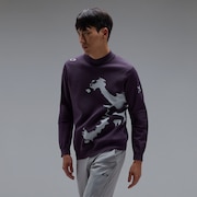 Skull Bold Sweater Mock Shirt