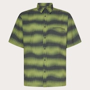 All Day  Rc Shirt - Distorted Stripes Green