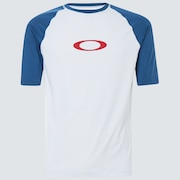 Color Block Short Sleeve Rashguard - Interstellar Blue