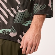 Ride Free LS Jersey - Green Stripe/Grip Camo