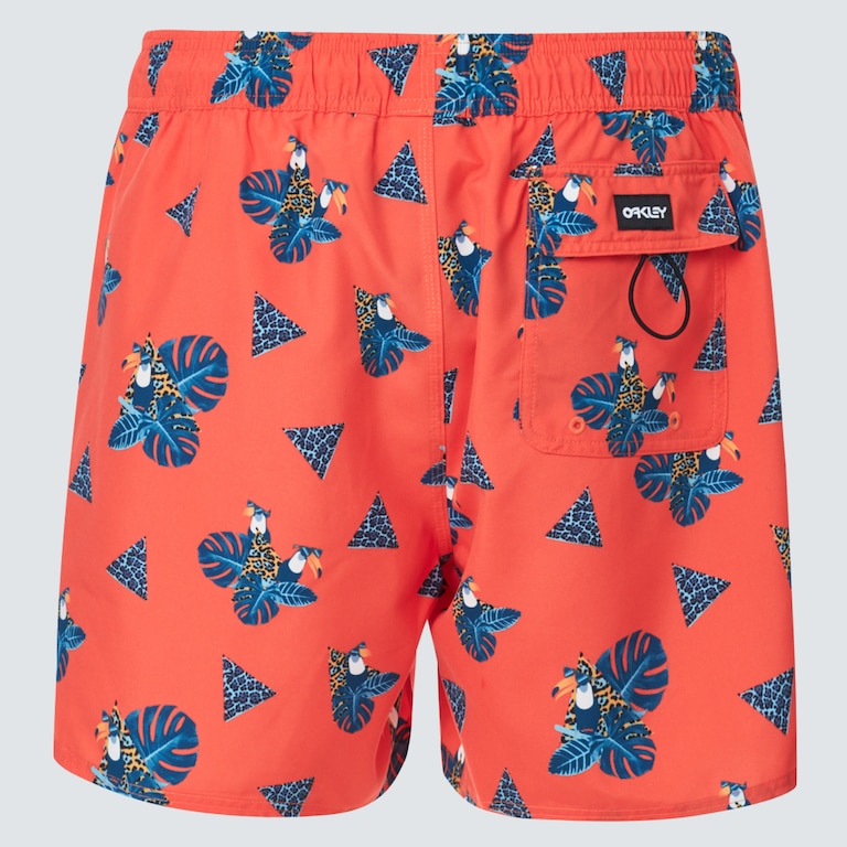 Toucan Tropics 16 Beach Short - Toucan Magma Orange