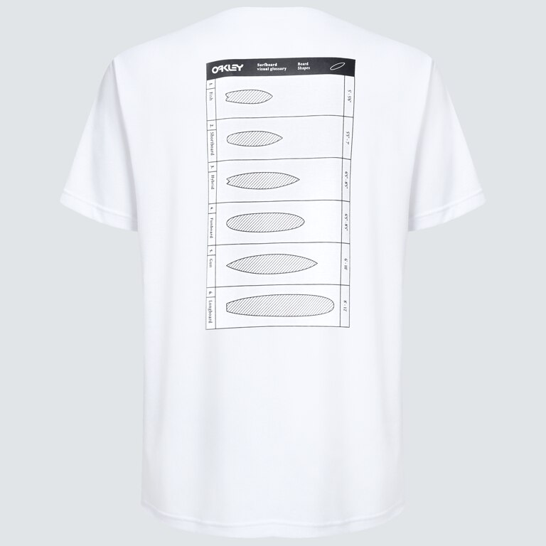 Surfboard Types Tee - White