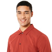 Nylon Icon Coach Jacket - Iron Red