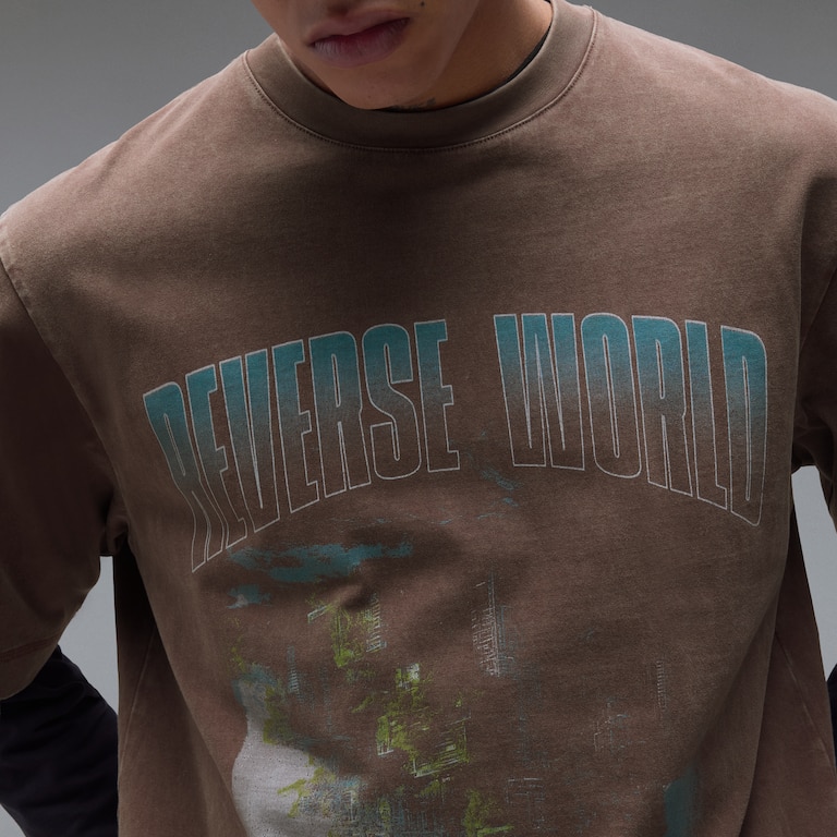 Reverse World Tee - Dark Umber