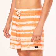 Blur Stripes Rc 16" Beachshort - Blurred Stripe Orange