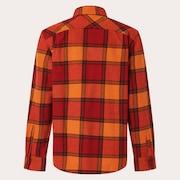 90s Plaid LS Shirt - Ginger/Grenache Check