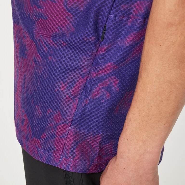 Ride Free Ss Jersey - Purple Mountain Td Print