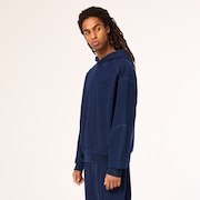 Indigo Side Zip Hoodie - Blue Indigo