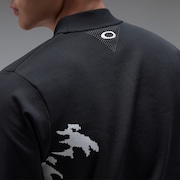 Skull Bold Sweater Mock Shirt - Pitch Black