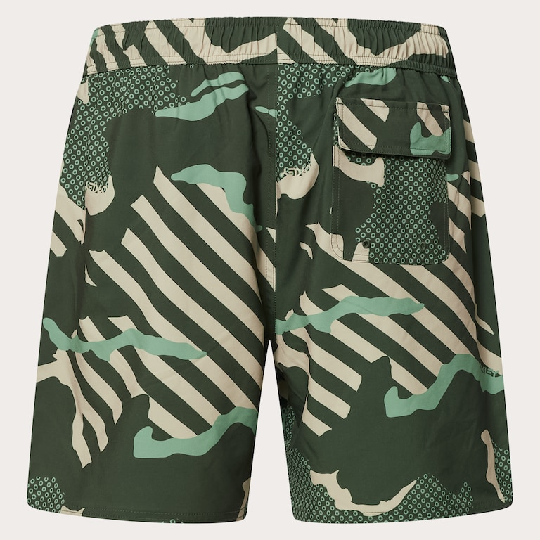 Grip Camo Rc 18" Beachshort - Green Stripe/Grip Camo