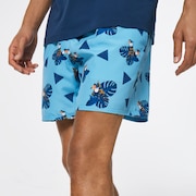 Toucan Tropics 16 Beach Short - Toucan Blue Aviator