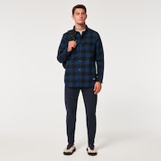 Bear Cozy Jacket - Black/Blue Check