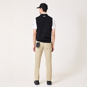 Skull Spotted Jacquard Vest - Pitch Black