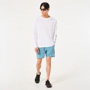 Slant Logo Print L/S Tee 12.0 - White