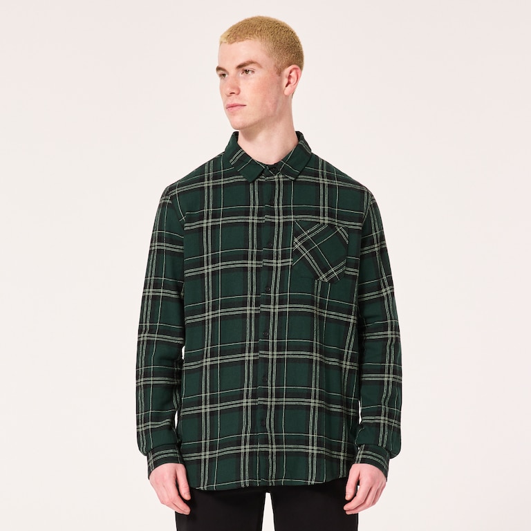 Podium Plaid Ls Flannel - Black/Green