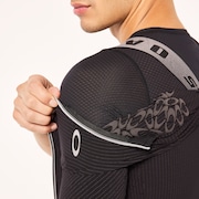 Gridskin Pinstripe SS Jersey - Blackout