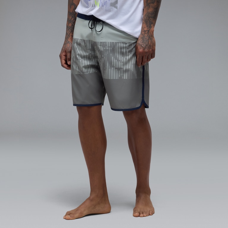 Session Rc 19" Boardshort - Cement Hibiscus Stripes​