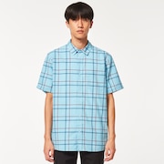 Pacific Button Down SS - Aviator Blue Check