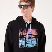 Golden Hour Bark Po Hoodie - Blackout