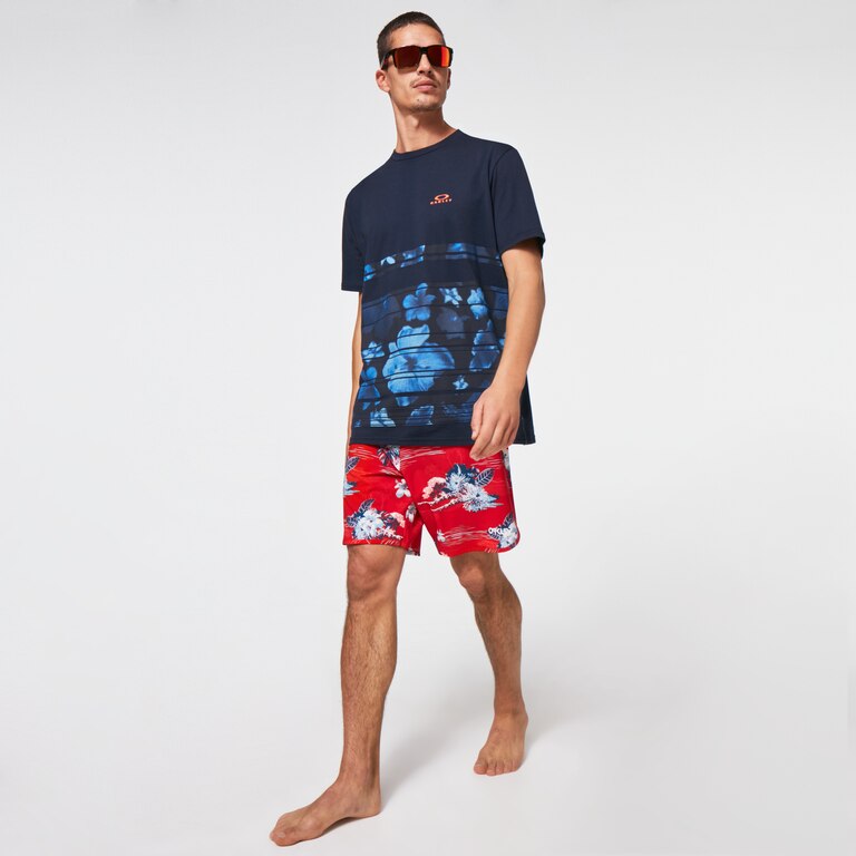 Tropical Bloom 18 Boardshort - Redline Hawai
